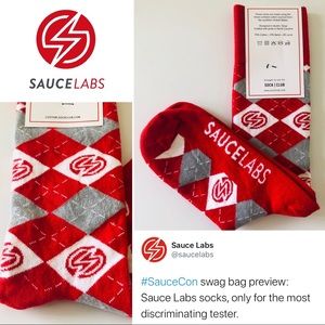 🆕🧦 SAUCE LABS Custom Graphic Logo Printed Socks